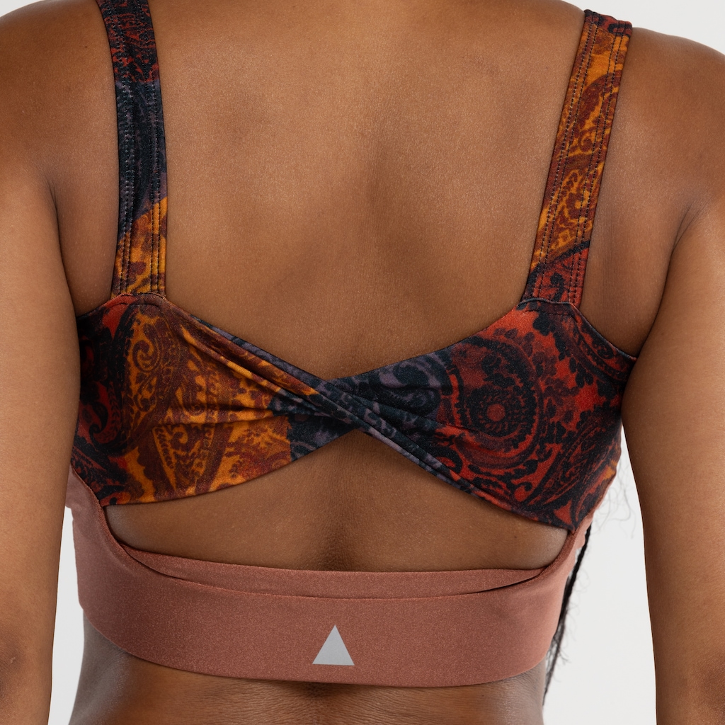 Imagem 3 do produto Top Fitness sem Bojo Lauf Baixa Sustentação Torsion Estampado Paisley Adulto