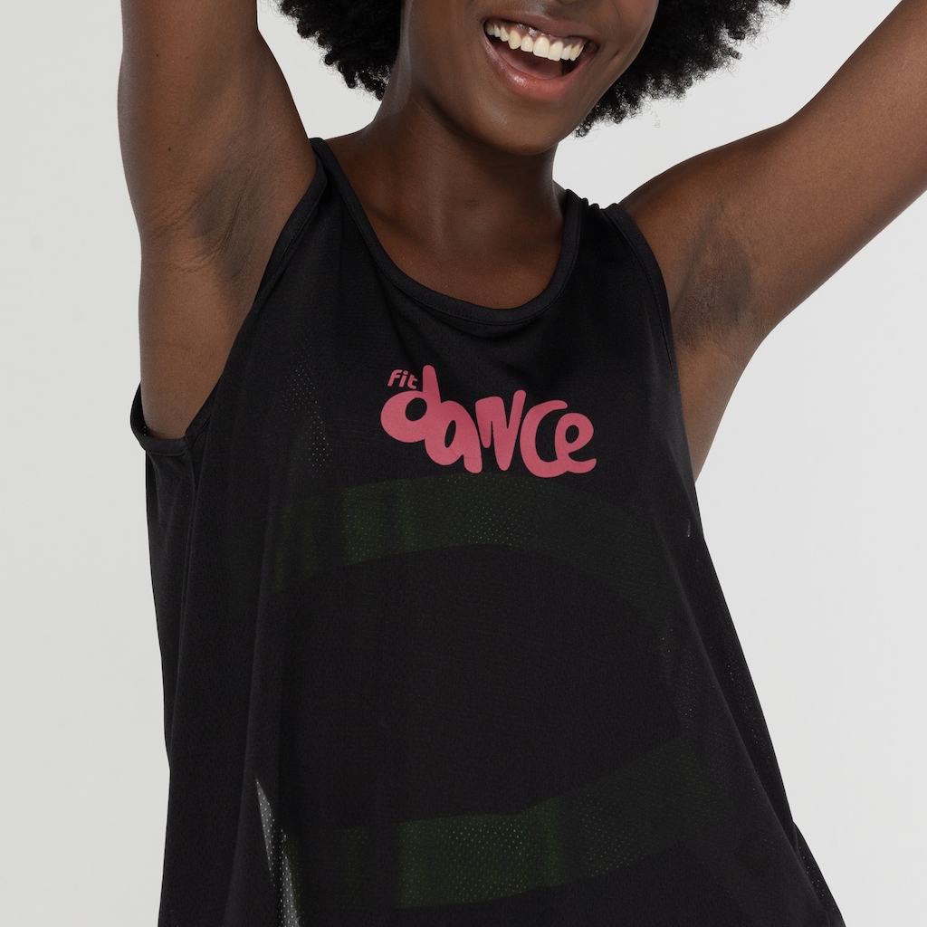 Imagem 3 do produto Camiseta Regata Feminina Fit Dance Transpassada