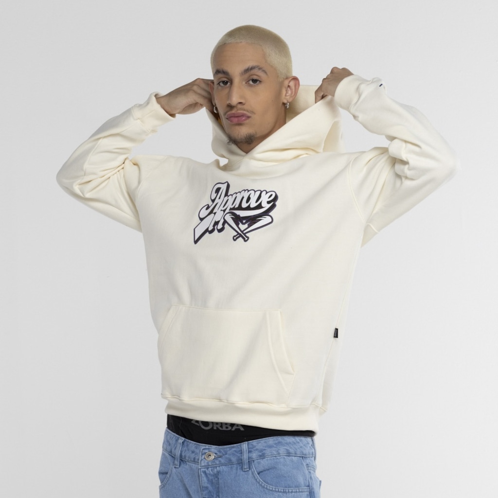 Imagem 2 do produto Blusa de Moletom Approve com Capuz Over Home