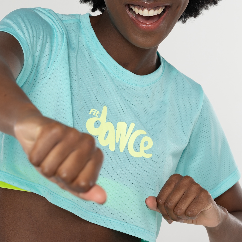 Imagem 3 do produto Blusa Cropped Feminina Fit Dance Manga Curta