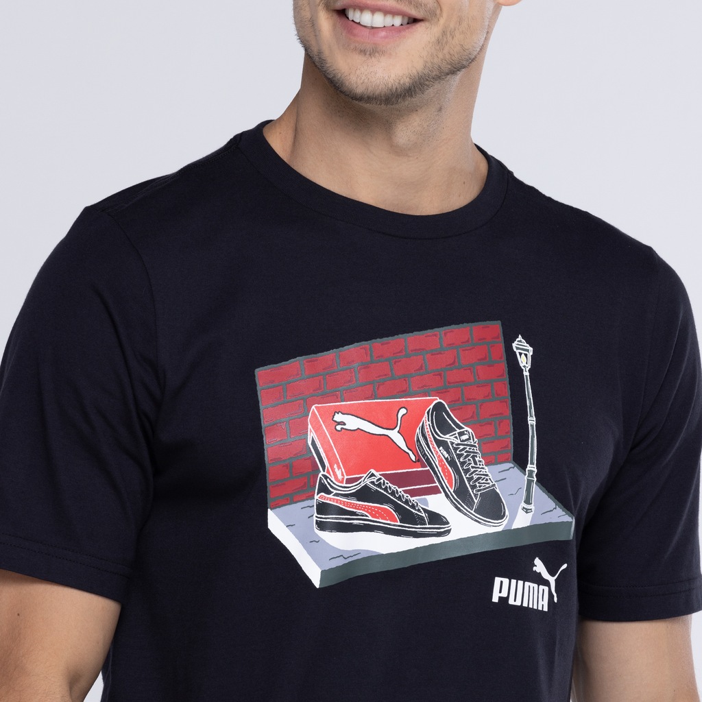 Imagem 3 do produto Camiseta Masculina Puma Manga Curta Graphics Sneaker Box Tee