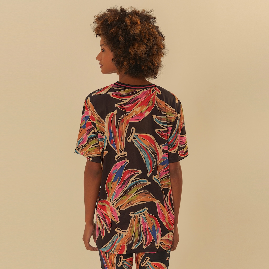 Imagem 2 do produto Camiseta Feminina Farm Rio Manga Curta Banana Artsy Dry Fit