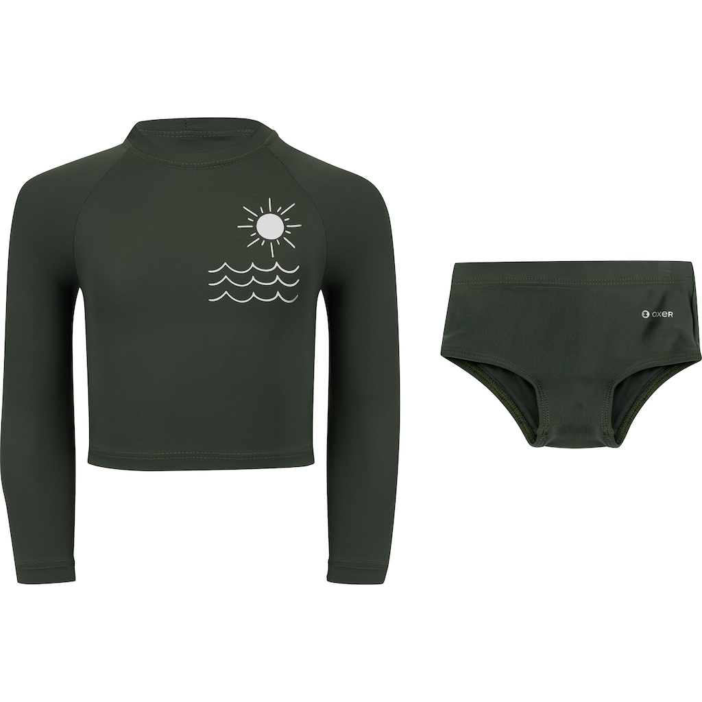 Imagem 1 do produto Conjunto Infantil Oxer Camiseta Manga Longa + Sunga com Proteção UV Menino