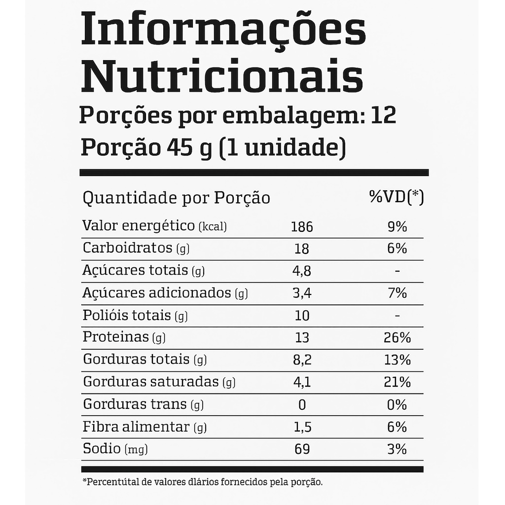 Imagem 2 do produto Barra de Proteína Integralmédica Protein Crisp Bar Brownie de Chocolate 45g