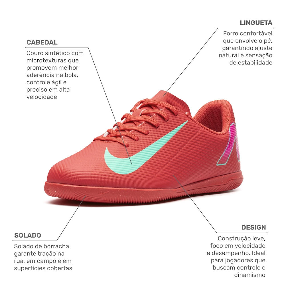 Imagem 2 do produto Chuteira Futsal Infantil Nike Mercurial Vapor 16 Club