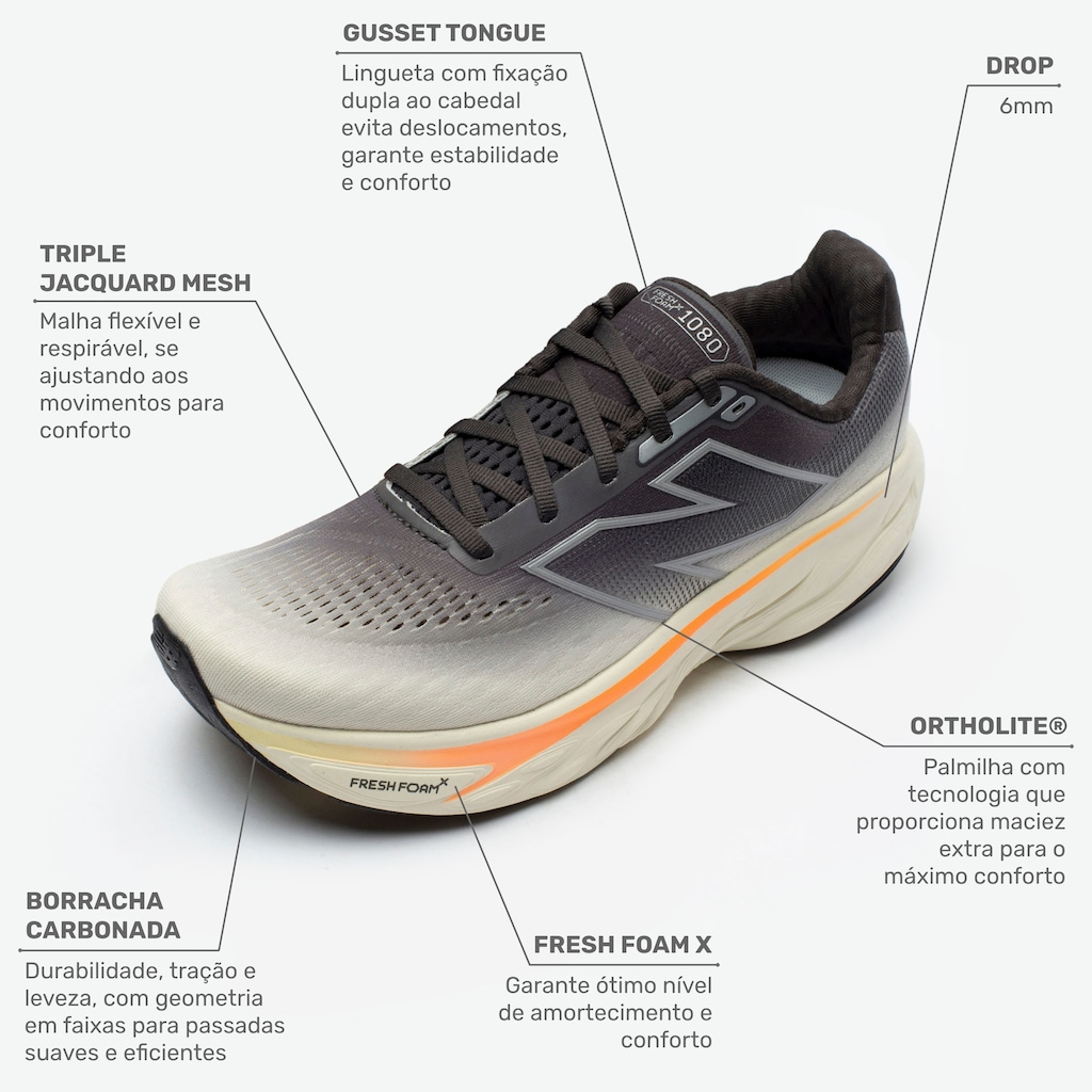 Imagem 2 do produto Tênis New Balance Fresh Foam X 1080 V14 Masculino