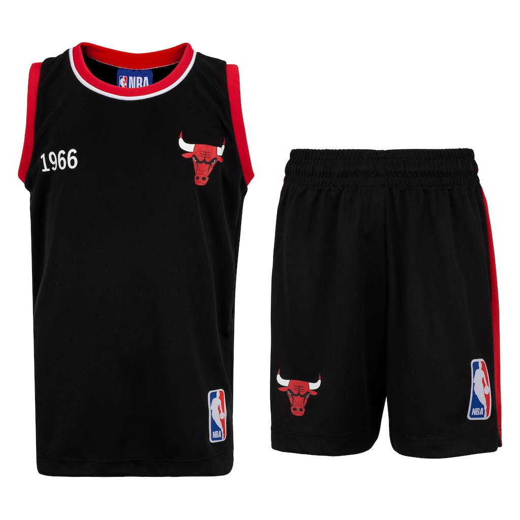 Imagem 1 do produto Kit de Uniforme do Chicago Bulls Infantil Braziline NBA Camiseta Regata + Calção