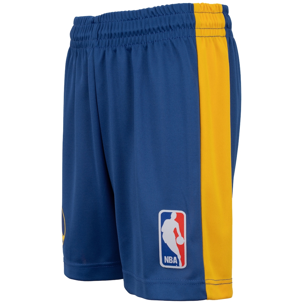 Imagem 4 do produto Kit de Uniforme do Golden State Warriors Infantil Braziline NBA Camiseta Regata + Calção