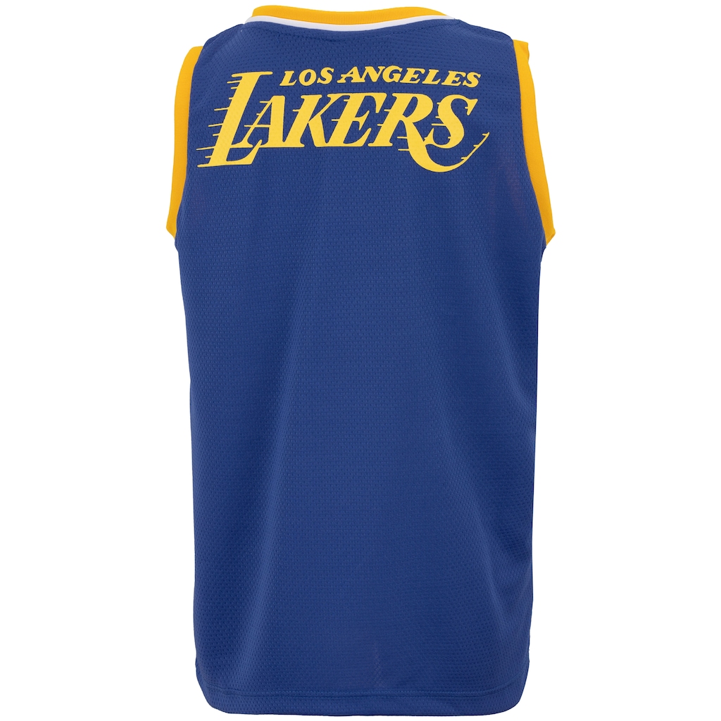Imagem 3 do produto Kit de Uniforme do Los Angeles Lakers Infantil Braziline NBA Camiseta Regata + Calção