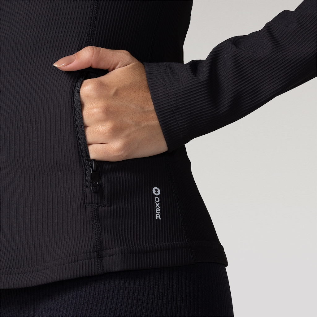 Imagem 4 do produto Jaqueta Feminina Oxer Ajustada Textura Bolso Selado