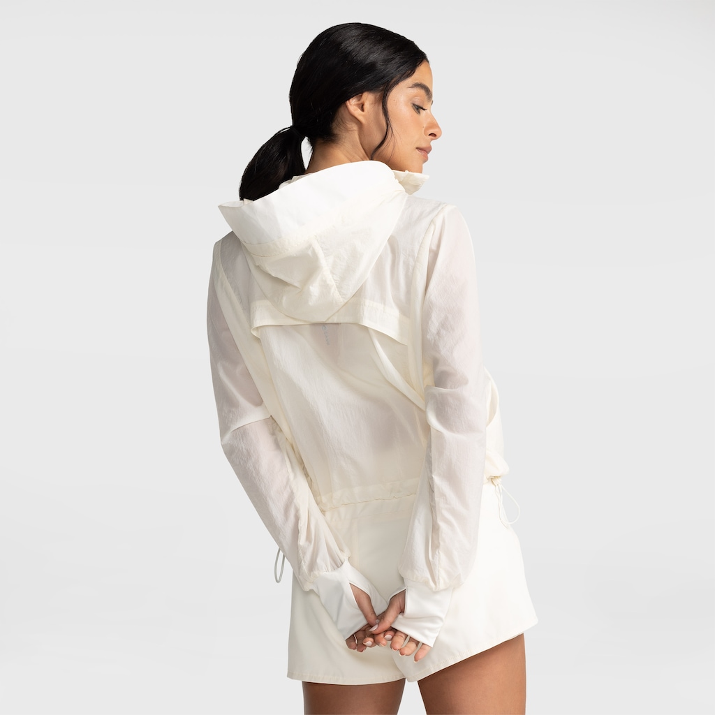 Imagem 2 do produto Jaqueta Feminina Corta-Vento Light Aba Removível Abertura para Dedo Oxer