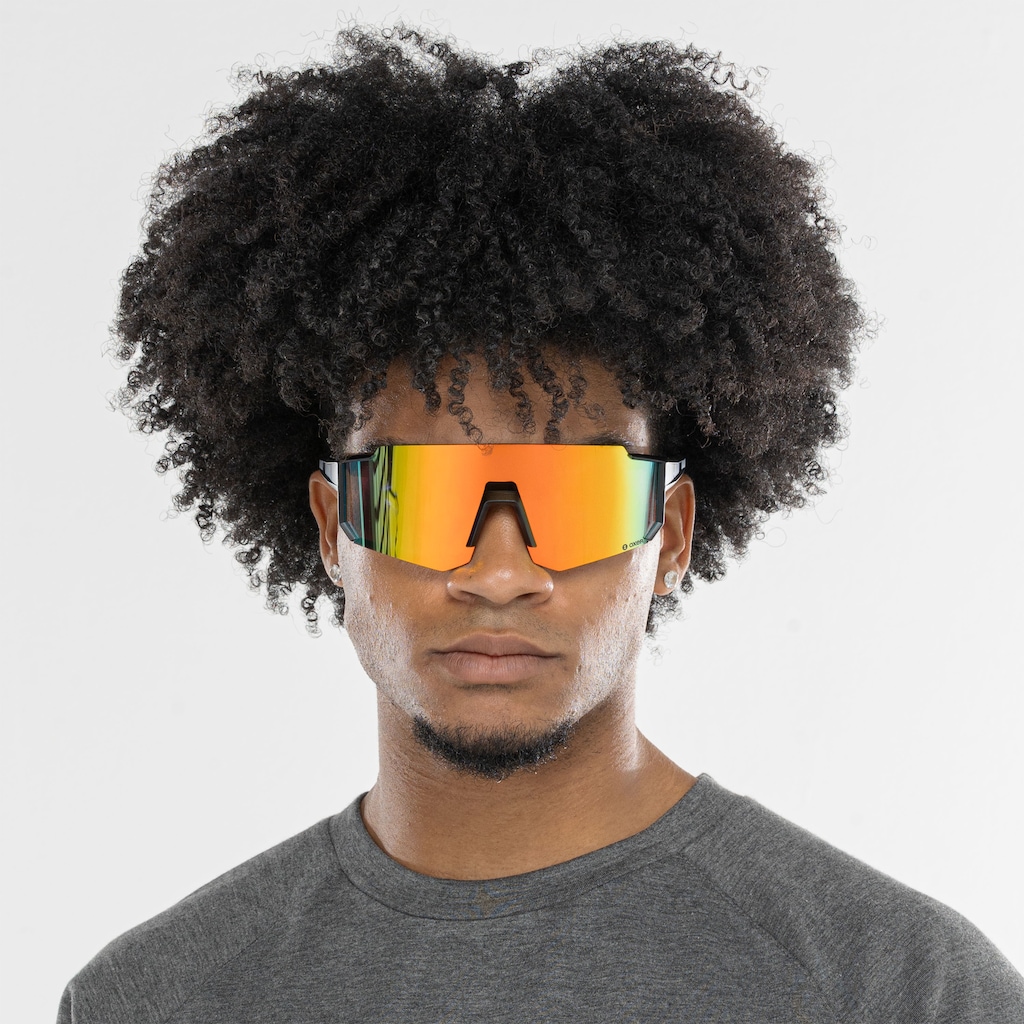 Imagem 2 do produto Óculos de Sol Oxer Esportivo Haste Vazada Lentes Espelhada Narigueira Ajustável Armação Flutuante