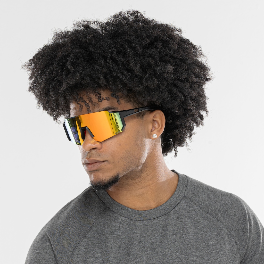 Imagem 3 do produto Óculos de Sol Oxer Esportivo Haste Vazada Lentes Espelhada Narigueira Ajustável Armação Flutuante