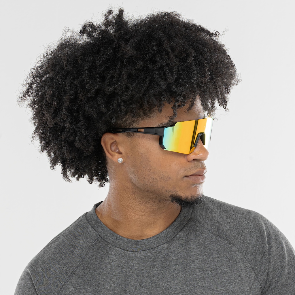 Imagem 4 do produto Óculos de Sol Oxer Esportivo Haste Vazada Lentes Espelhada Narigueira Ajustável Armação Flutuante