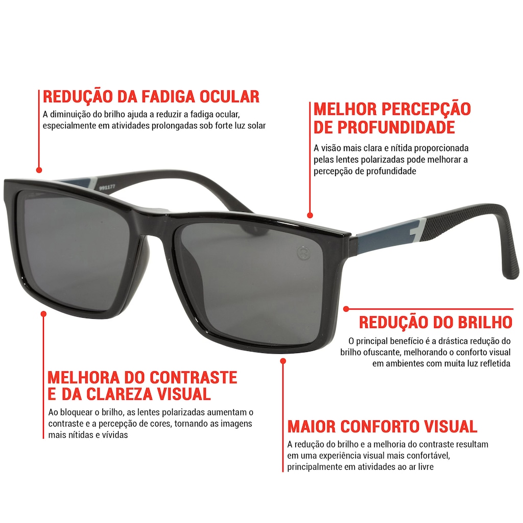 Imagem 2 do produto Óculos Oxer Haste Emborrachada Polarizado Lente Fumê