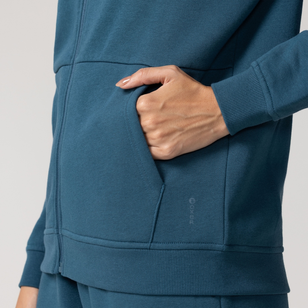 Imagem 4 do produto Jaqueta de Moletom Feminina Oxer com Capuz Bex Selado