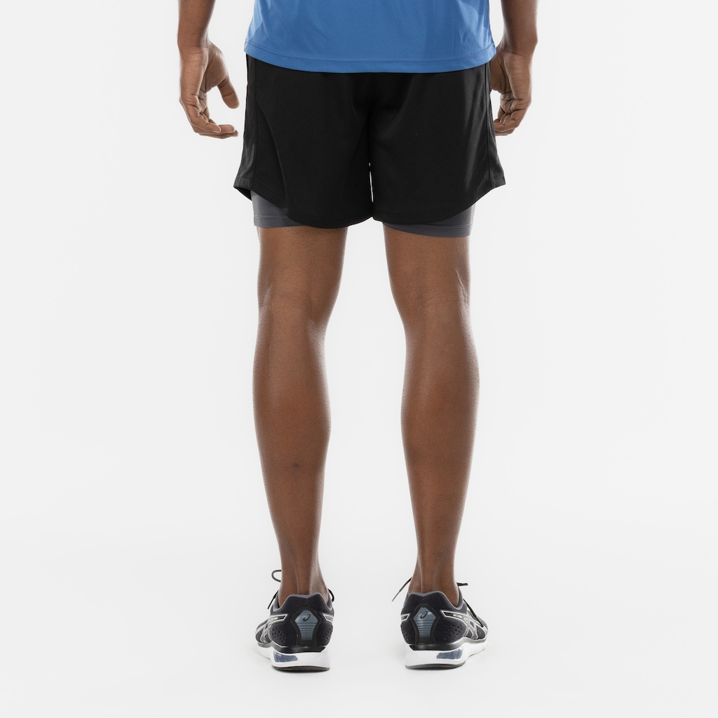 Imagem 2 do produto Bermuda Masculina ASICS Malha 2 em 1 Elástico Logo