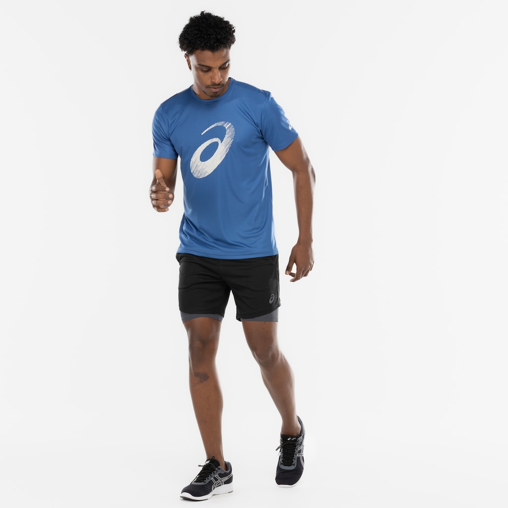 Imagem 4 do produto Bermuda Masculina ASICS Malha 2 em 1 Elástico Logo