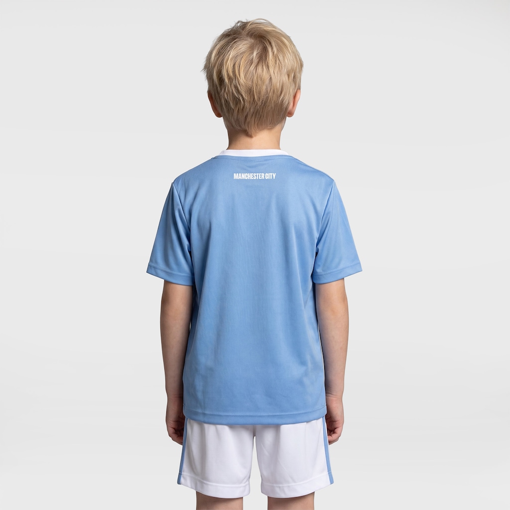 Imagem 2 do produto Kit de Uniforme do Manchester City Braziline Infantil Mini Craque Camiseta + Calção