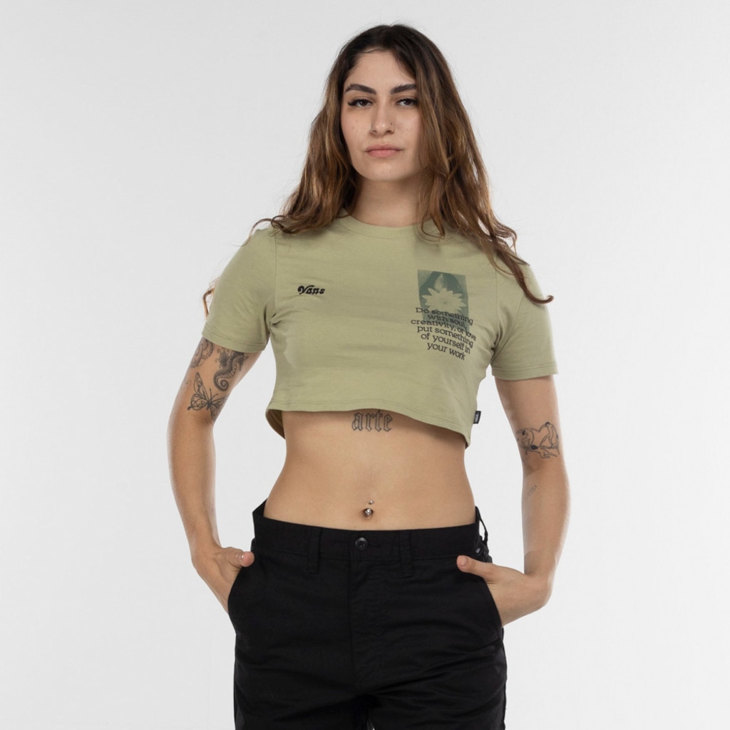 Imagem 2 do produto Blusa Cropped Vans Night Bloom Crew II - Feminino