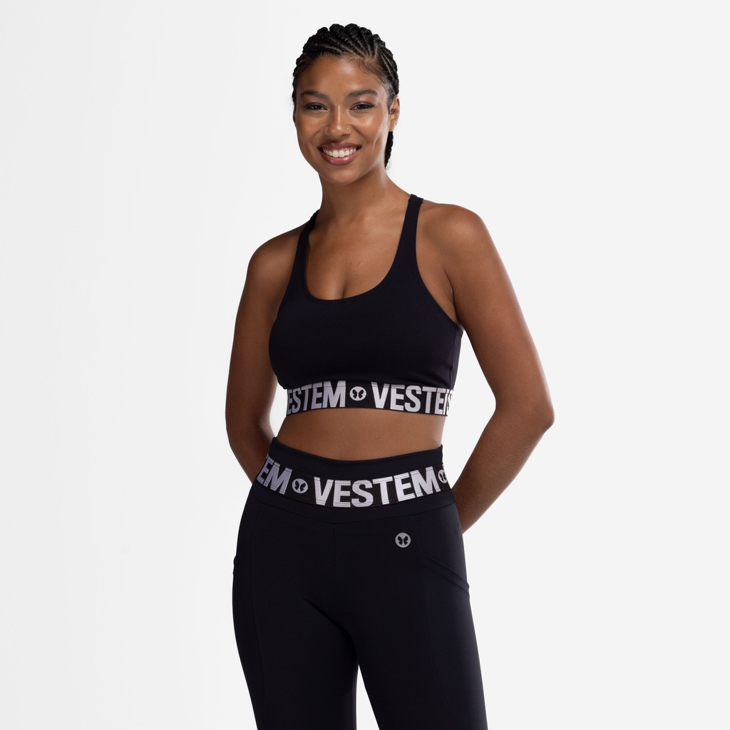 Imagem 3 do produto Top Fitness com Bojo Removível Vestem Média Sustentação Luciana Adulto