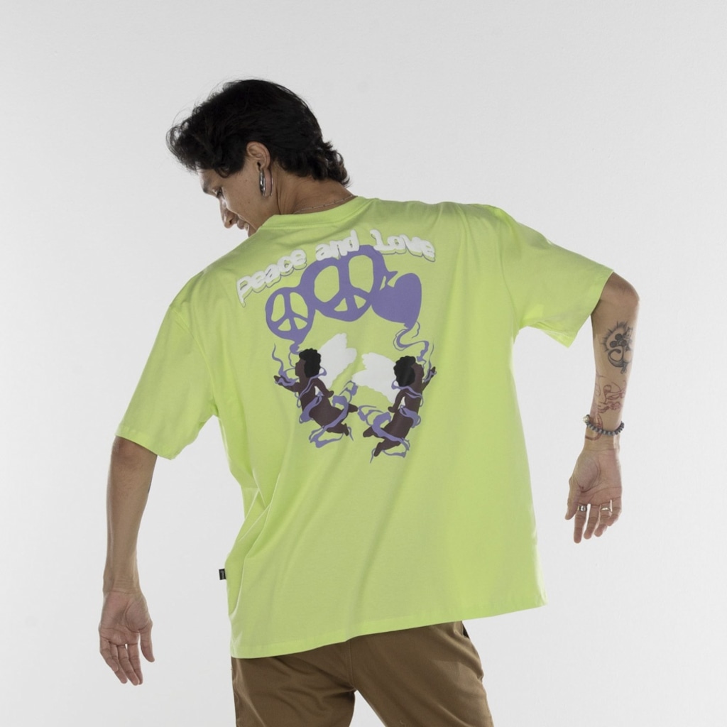 Imagem 4 do produto Camiseta Approve Manga Curta Huge Peaceandluv II