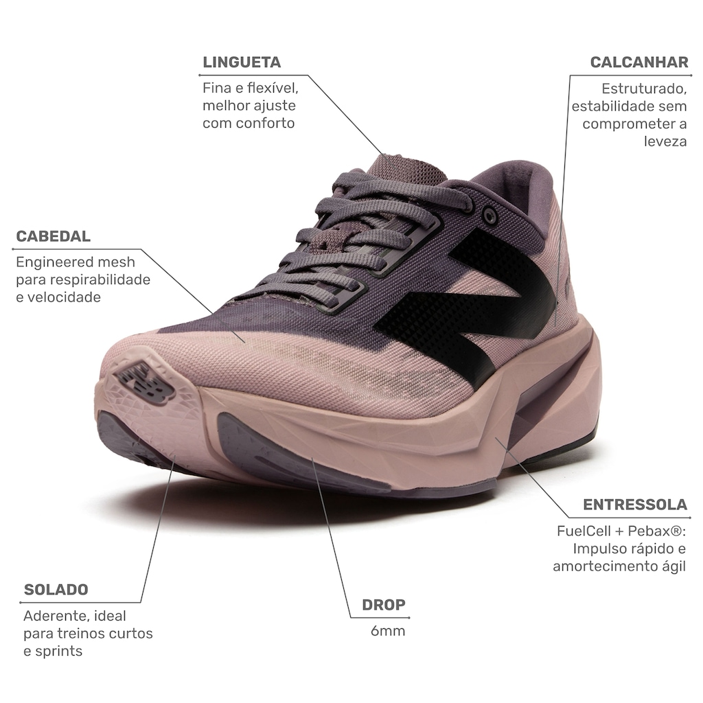 Imagem 2 do produto Tênis New Balance Fuelcell Rebel V4 Feminino