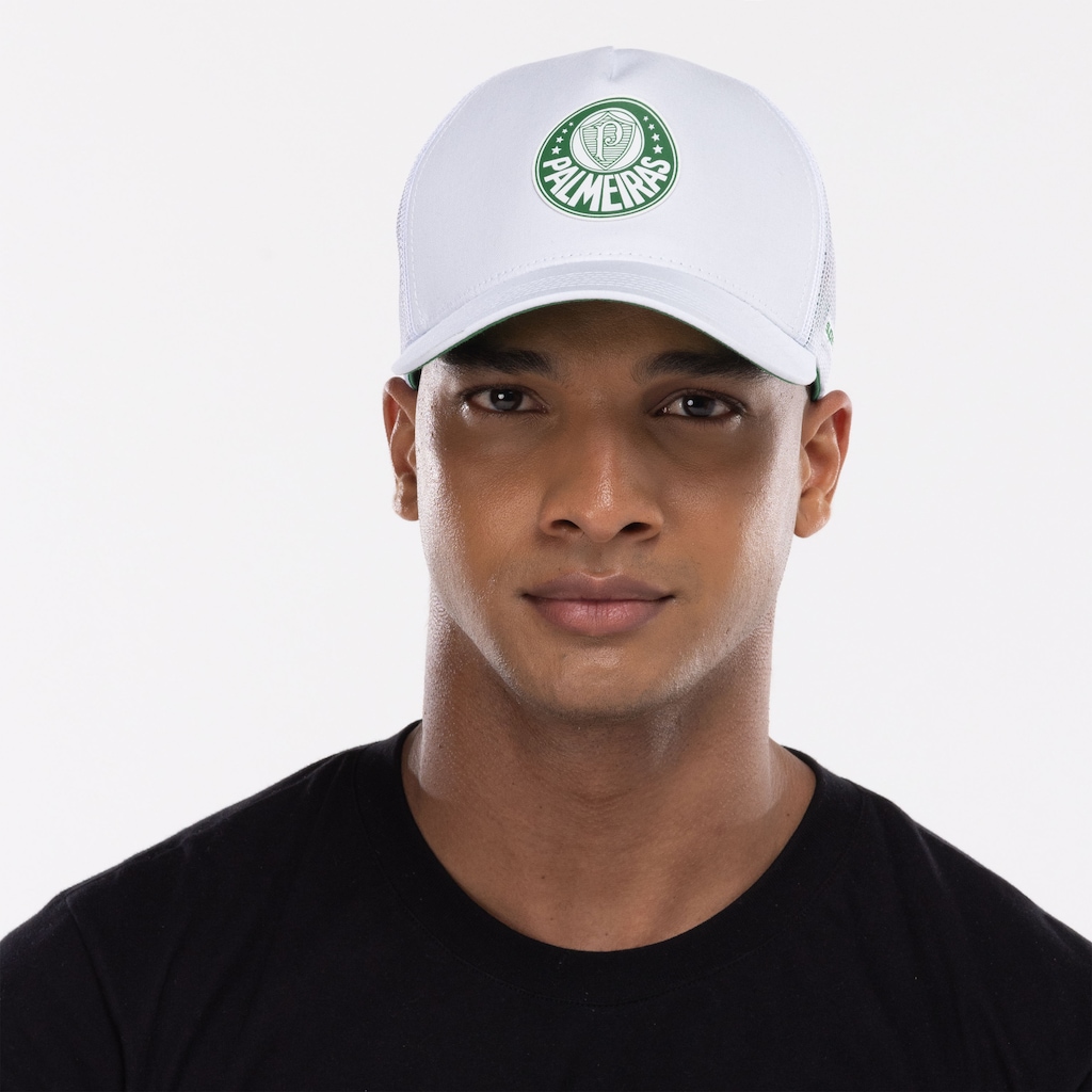 Imagem 4 do produto Boné Aba Curva do Palmeiras Supercap Trucker Estruturado Strapback Adulto