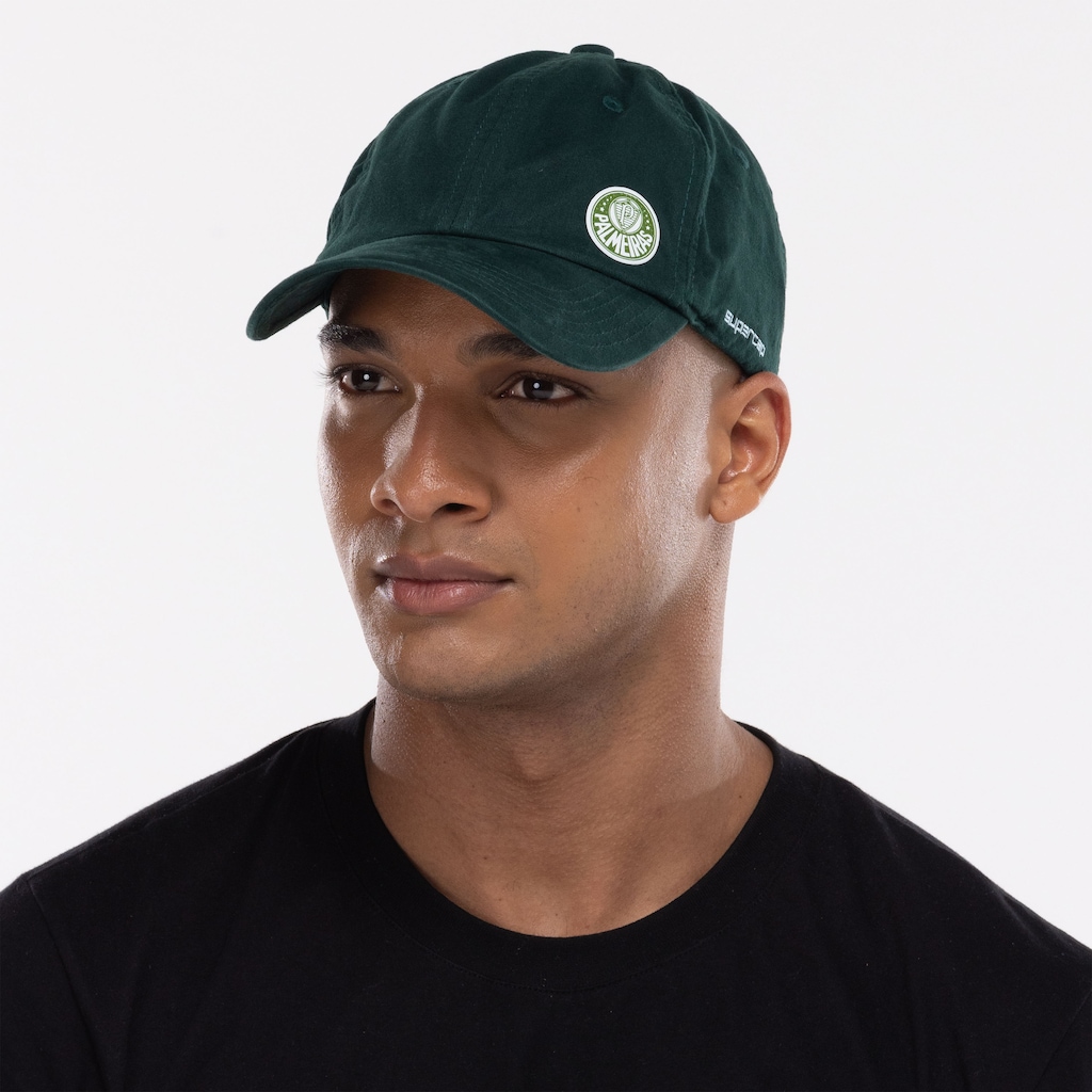 Imagem 2 do produto Boné Aba Curva do Palmeiras Supercap Tinturado com Aplicação Snapback Adulto