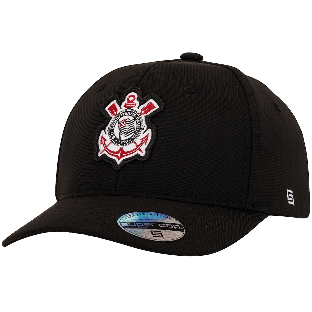 Imagem 1 do produto Boné Aba Curva do Corinthians Supercap Patch Bordado Strapback Adulto