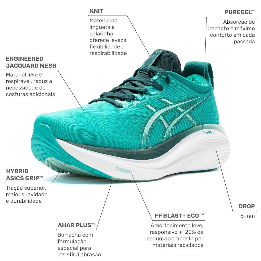 Imagem 2 do produto Tênis ASICS Gel-Nimbus 27 Masculino