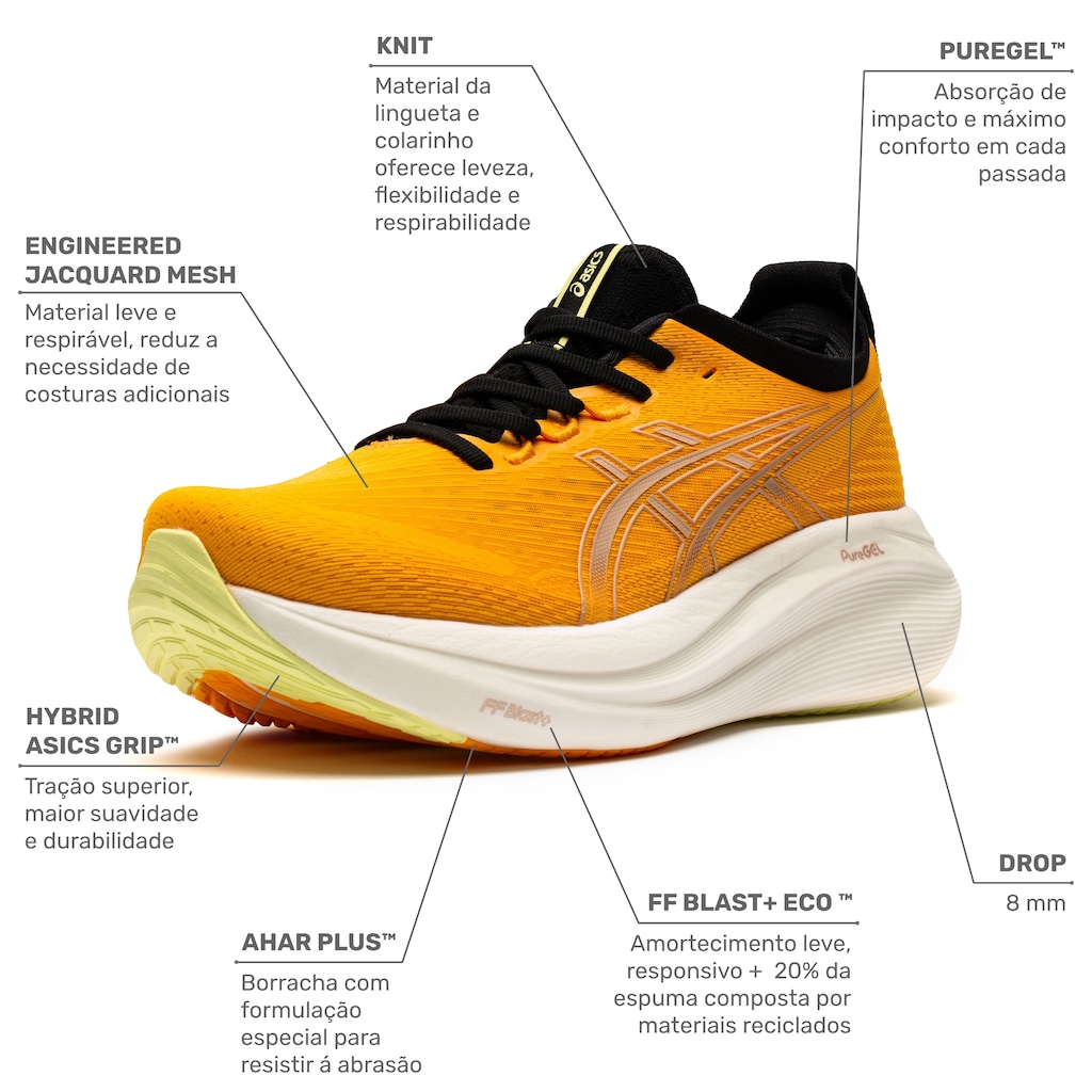 Imagem 2 do produto Tênis ASICS Gel-Nimbus 27 Masculino