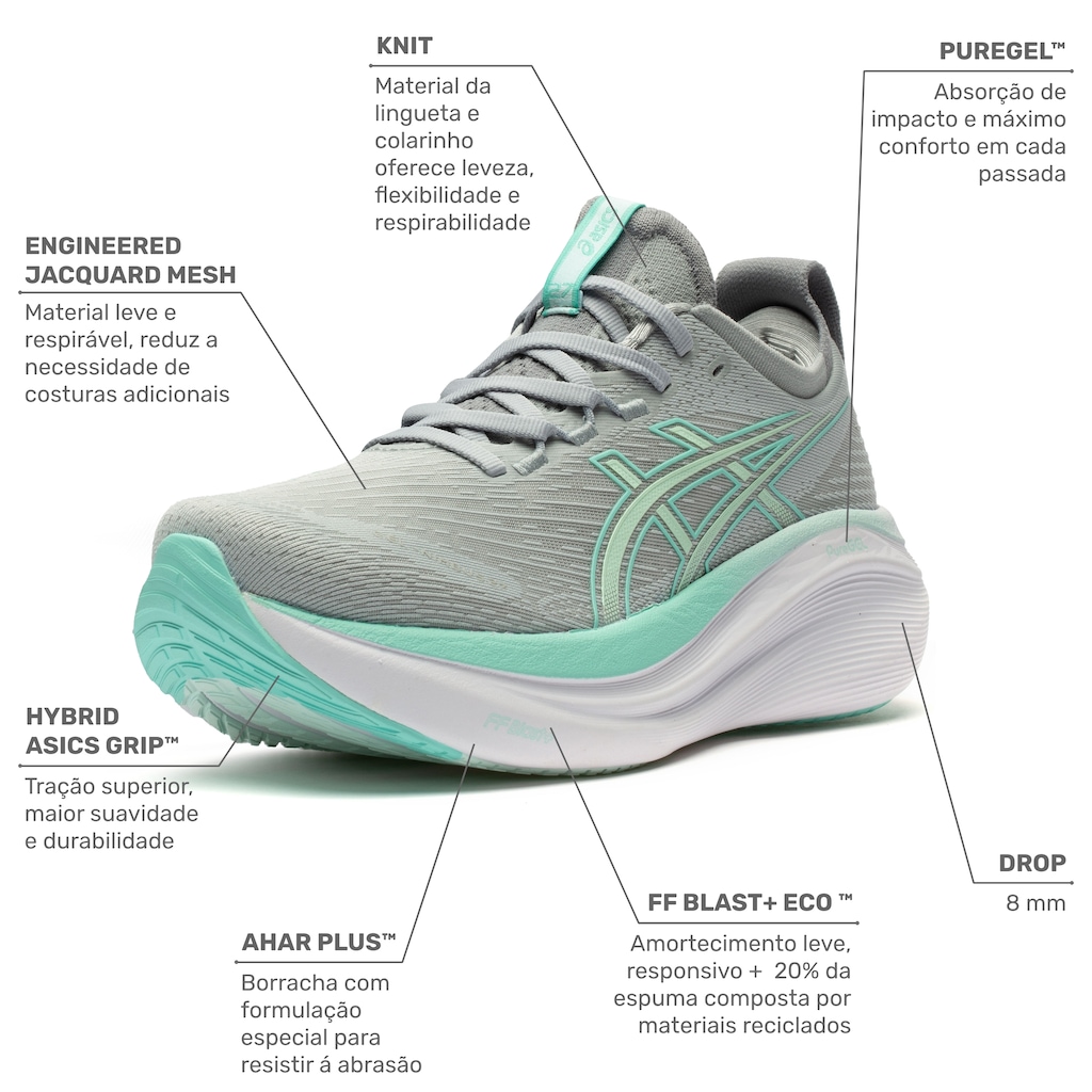 Imagem 2 do produto Tênis ASICS Gel-Nimbus 27 Feminino
