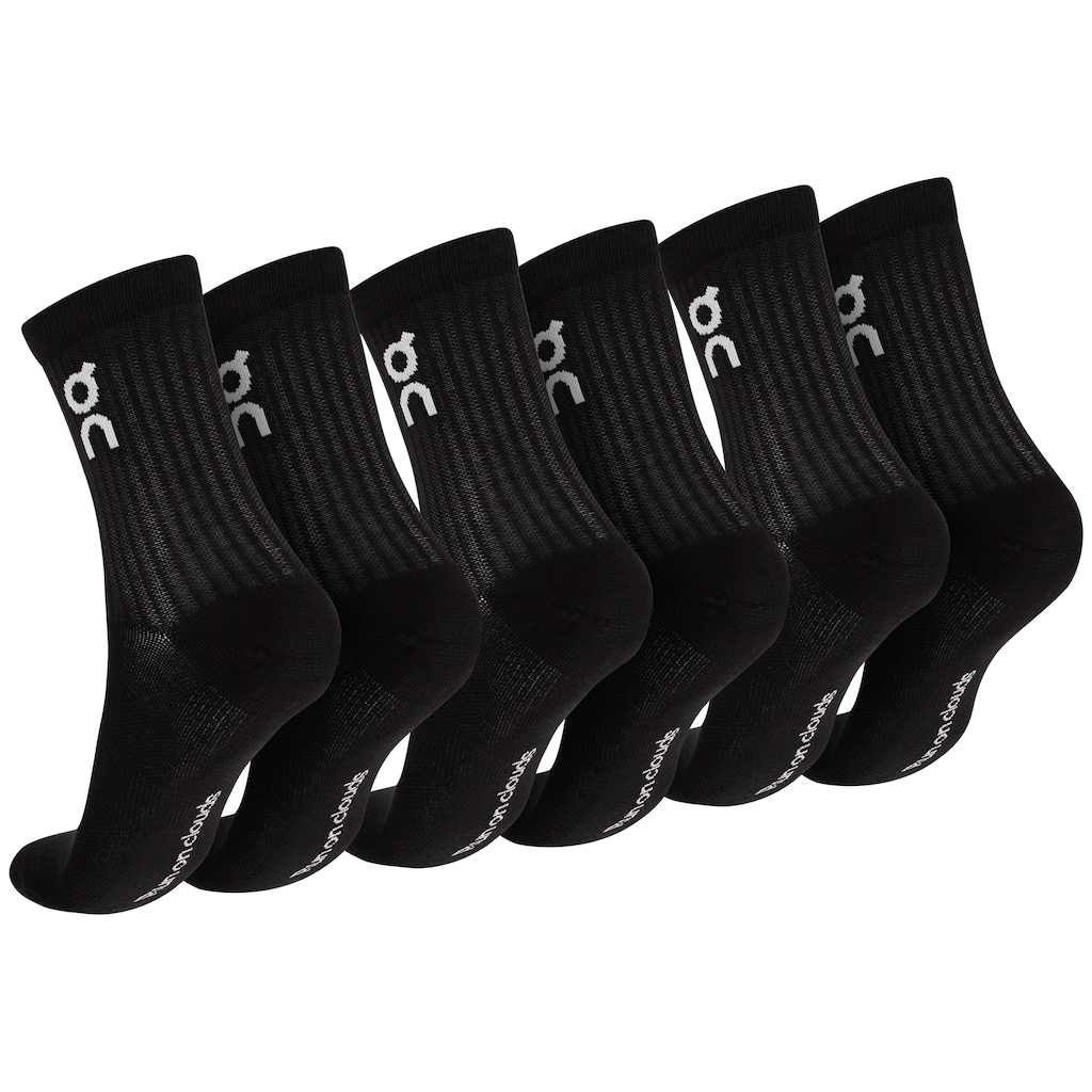 Imagem 2 do produto Kit de Meias Cano Longo On Running Logo Sock High 3 Pares