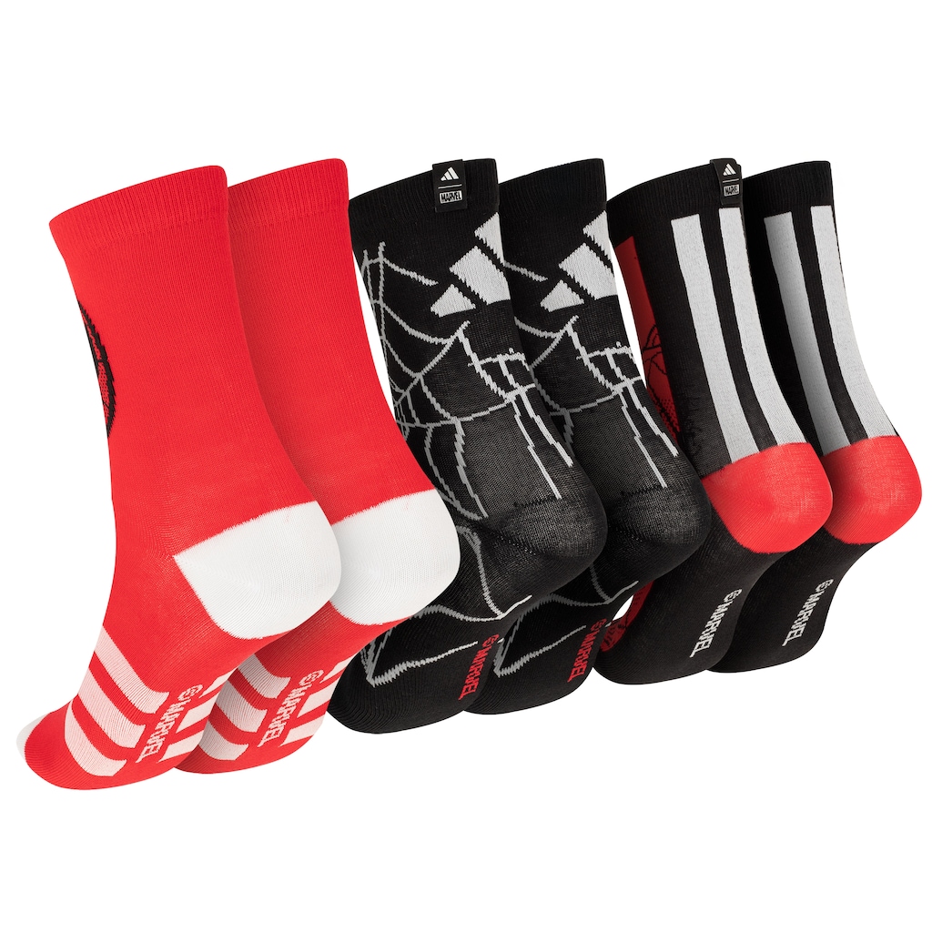 Imagem 2 do produto Kit de Meias adidas x Disney Marvel Cano Médio Infantil 3 pares