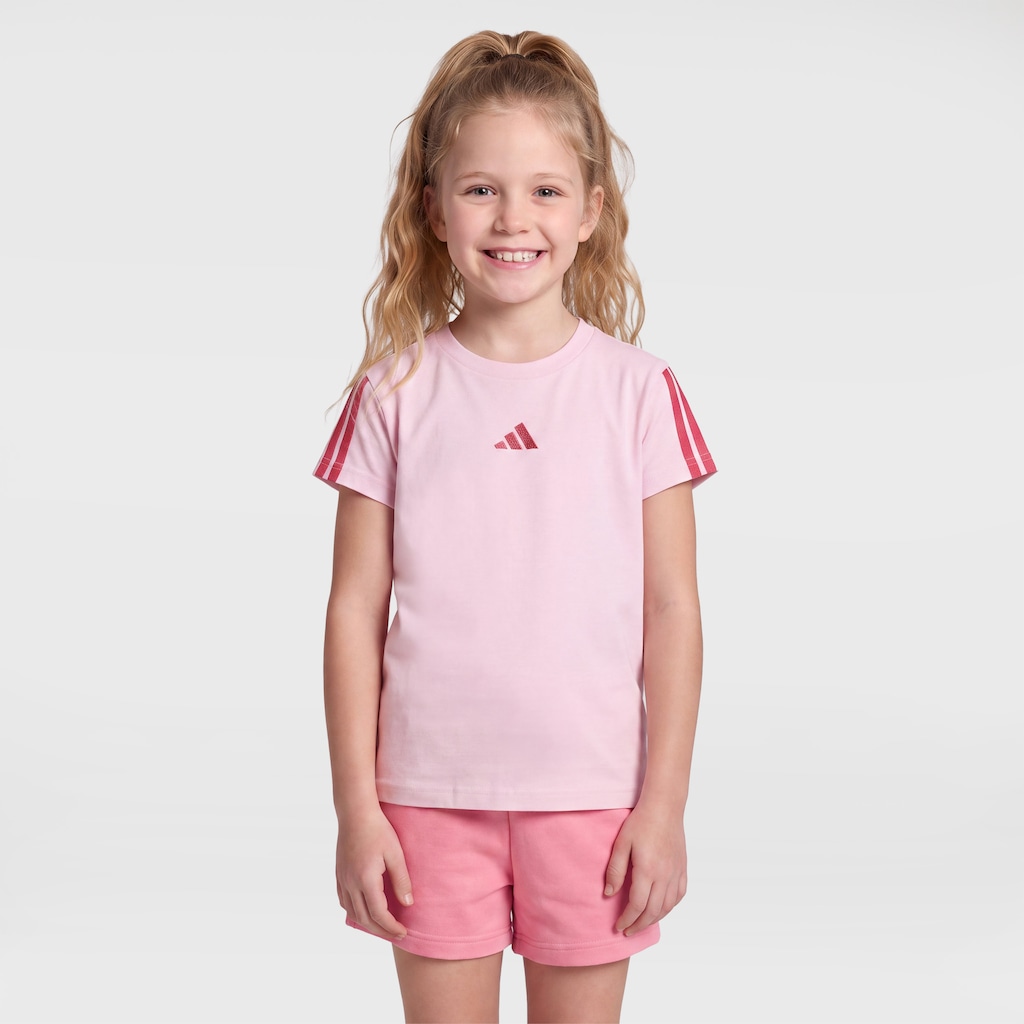 Imagem 1 do produto Camiseta Infantil adidas Manga Curta 3 Stripes