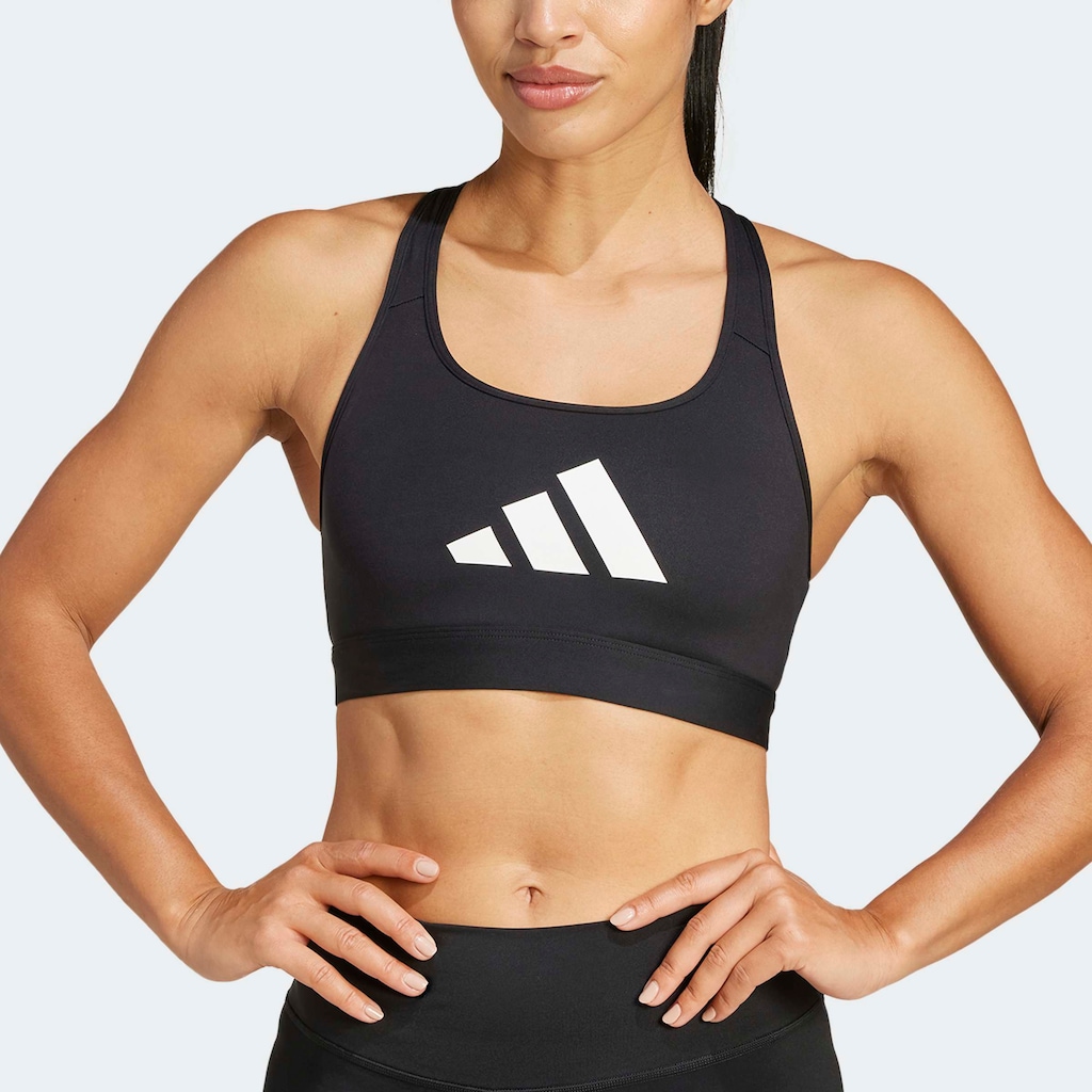 Imagem 5 do produto Top Fitness sem Bojo adidas Média Sustentação Powerreact Big Logo Adulto