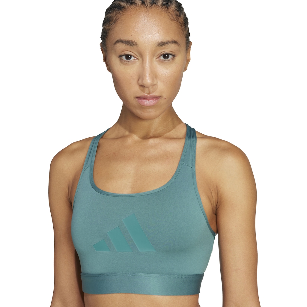 Imagem 3 do produto Top Fitness sem Bojo adidas Média Sustentação Powerreact Big Logo Adulto