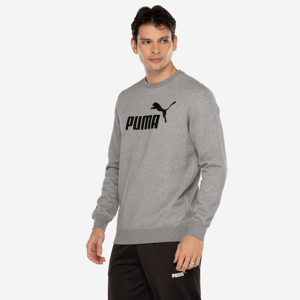 Imagem 4 do produto Blusão Masculino Puma Essentials 1 Logo Crew Fleece