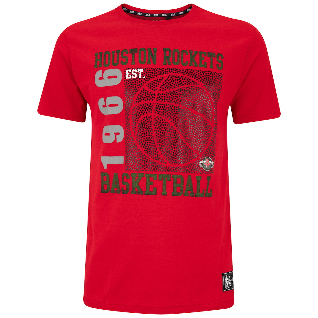 Imagem 1 do produto Camiseta do Houston Rockets Masculina NBA Manga Curta Since Time N0909A
