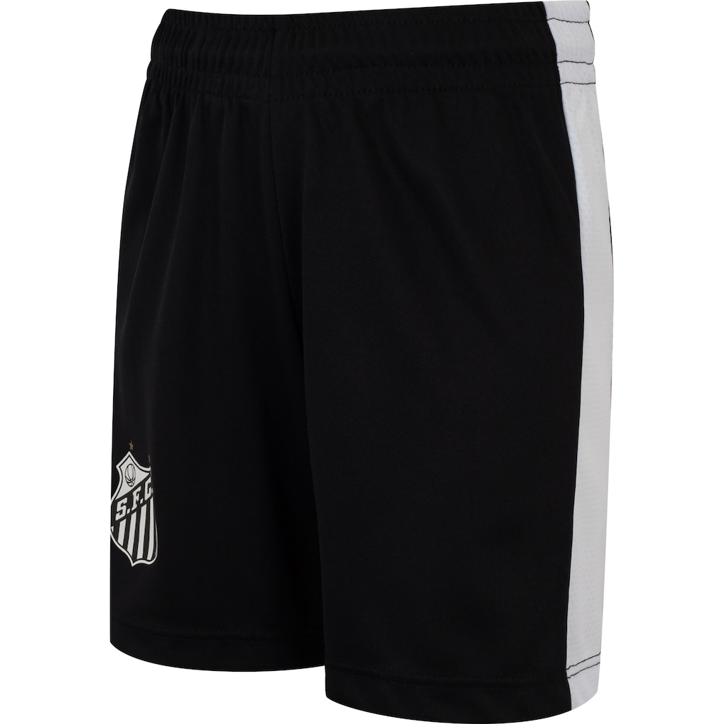 Imagem 5 do produto Kit de Uniforme do Santos Infantil Braziline Mini Craque Camiseta + Calção