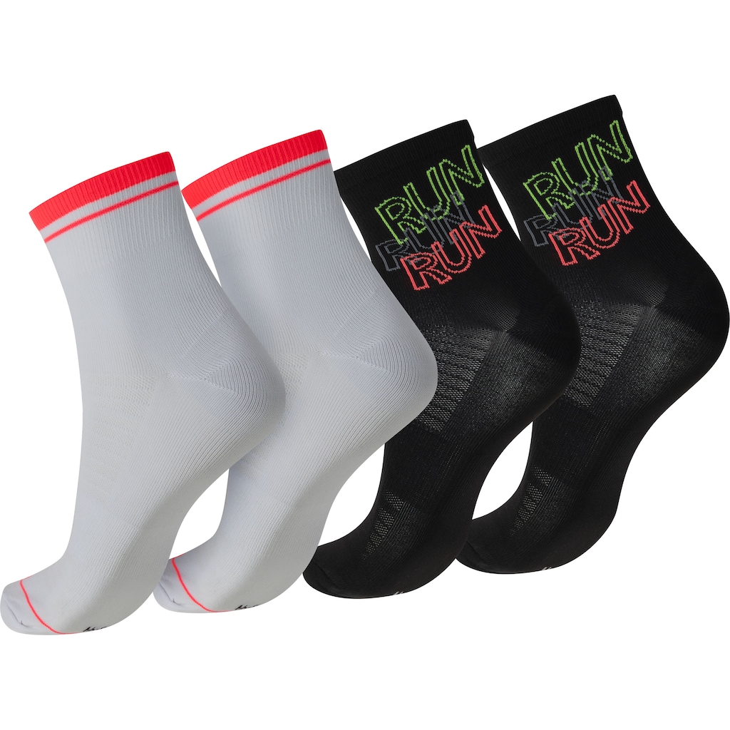 Imagem 2 do produto Kit Meias Para Corrida Esportiva Oxer Cano Médio com 2 Pares - Adulto