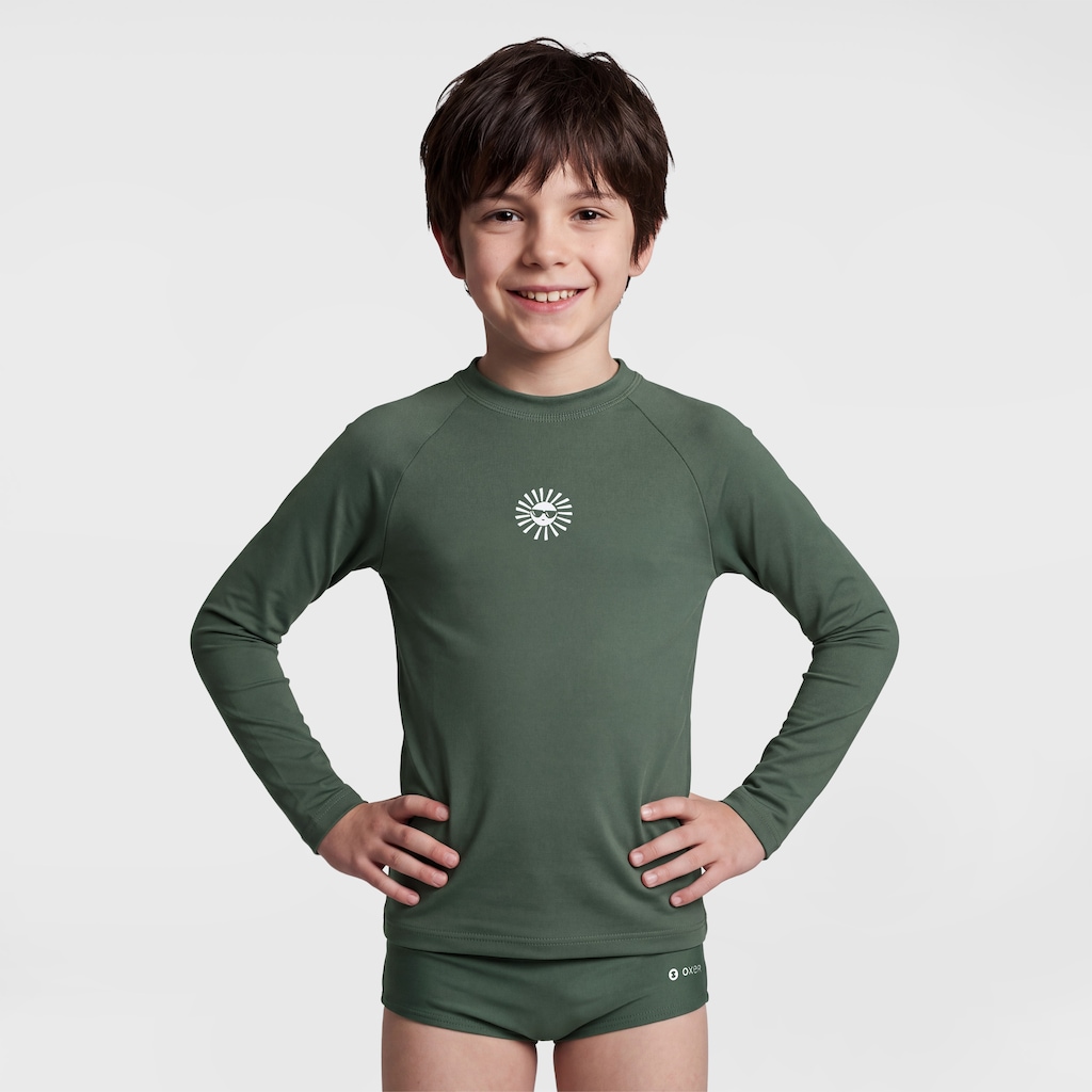 Imagem 1 do produto Conjunto Infantil Oxer Camiseta Manga Longa + Sunga com Proteção UV Menino