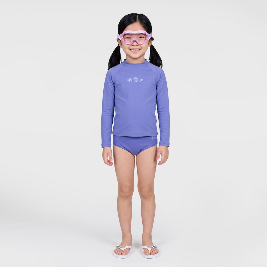 Imagem 3 do produto Conjunto Infantil Oxer Camiseta Manga Longa + Sunga com Proteção UV Menina