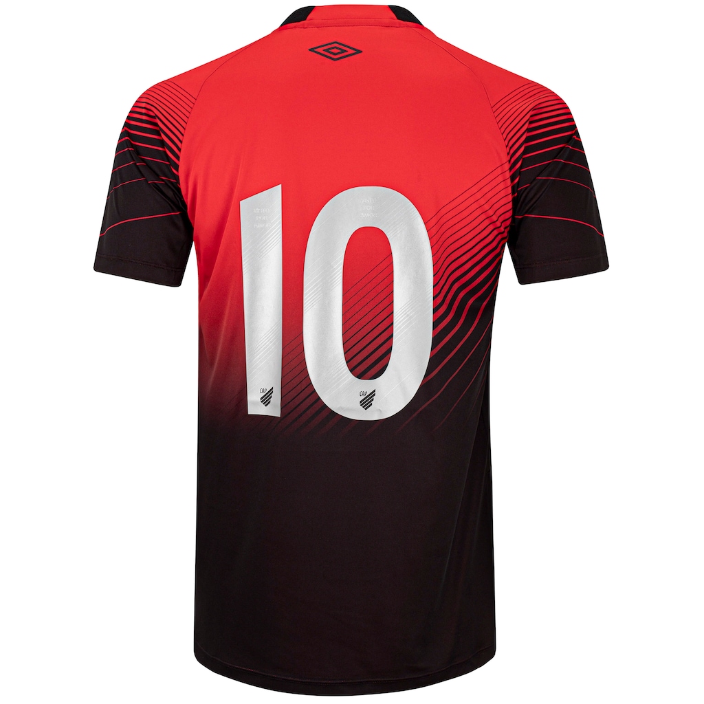 Imagem 2 do produto Camisa do Athletico-PR I 25/26 Número 10 Torcedor Umbro Masculina