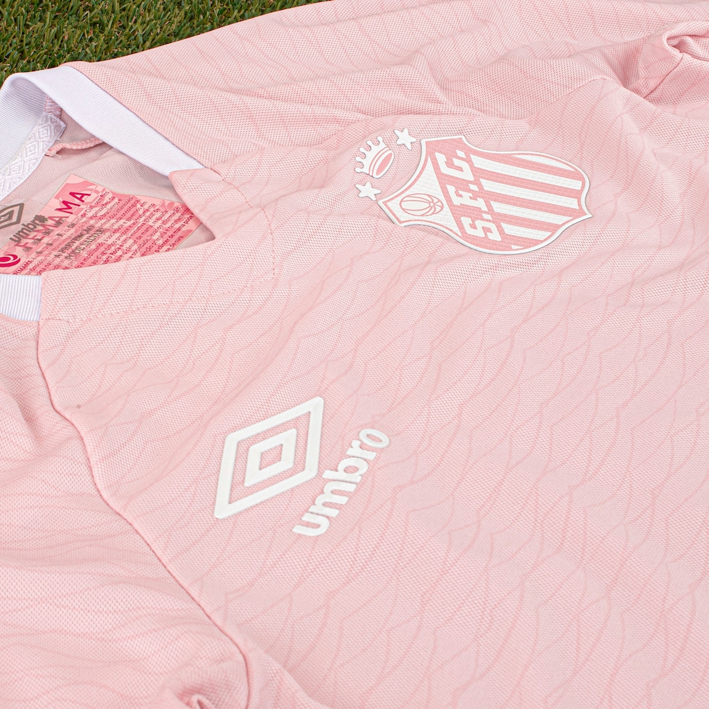 Imagem 2 do produto Camisa do Santos 25/26 Torcedor Outubro Rosa Umbro Feminina