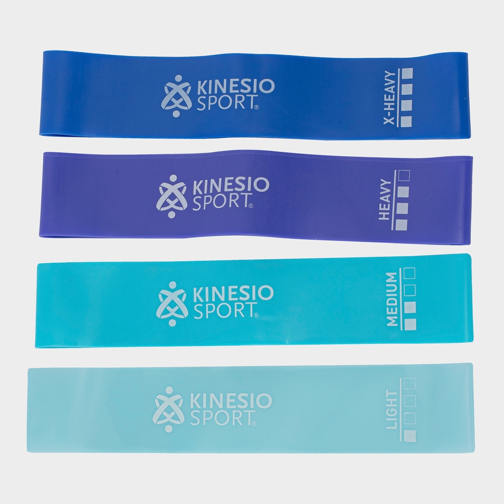 Imagem 2 do produto Kit com 4 Mini Bands Elásticas KinesioSport para Treino e Exercícios