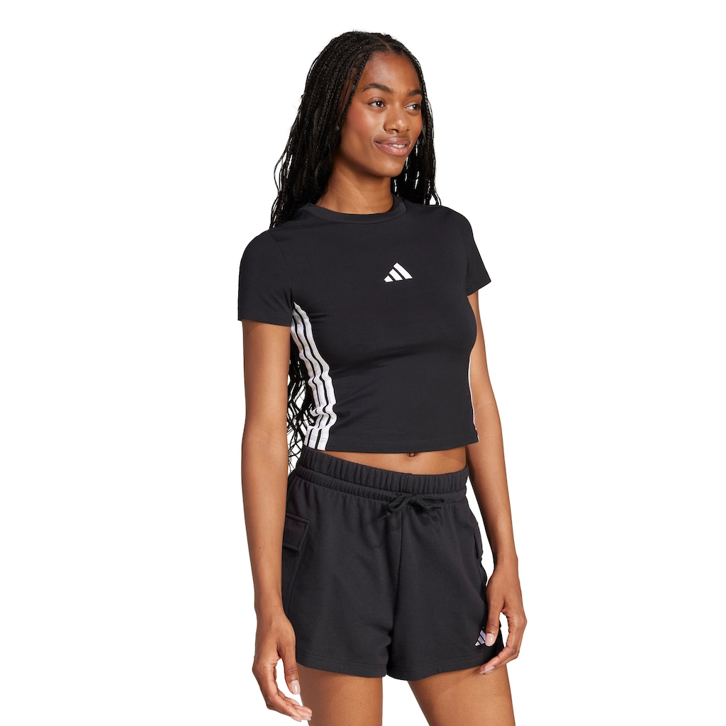 Imagem 3 do produto Blusa Cropped Adidas 3 Stripes Feminina