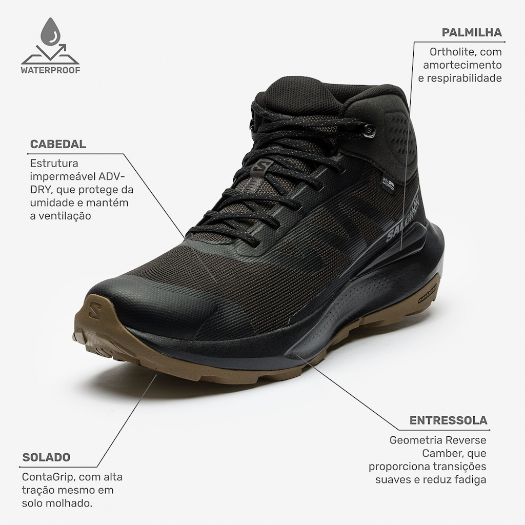 Imagem 3 do produto Bota Masculina Salomon Elixir Tour Mid