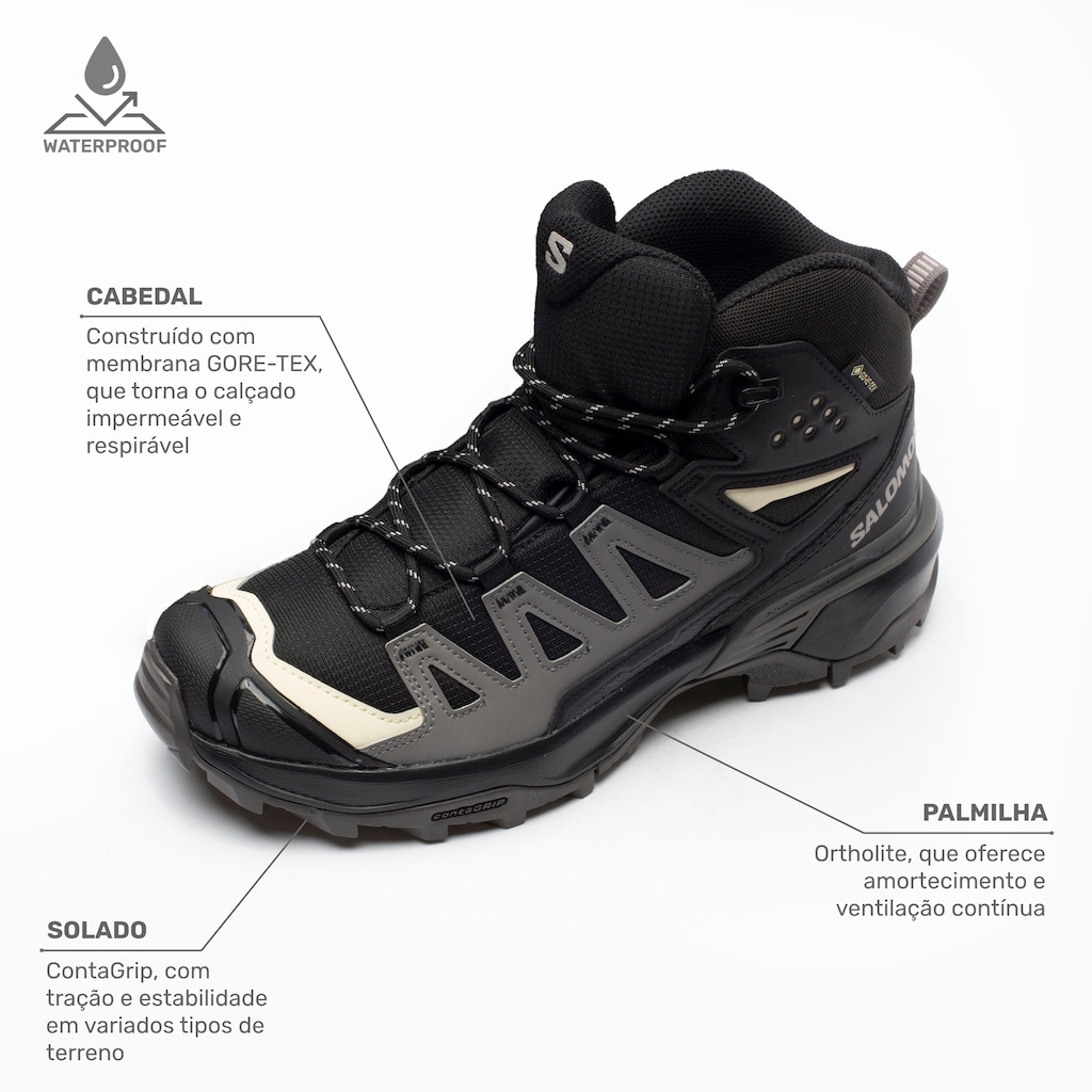 Imagem 3 do produto Bota Feminina Salomon X Ultra 360 Mid Gore-Tex